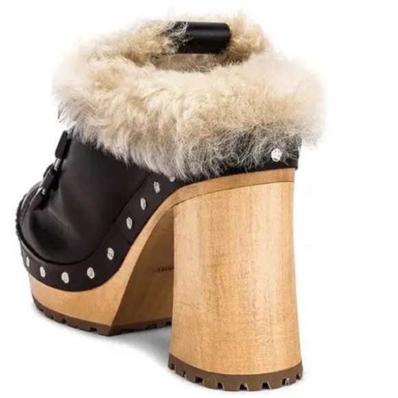 Miu Miu Winter Platform Mules in Black NWT - Picture 7 of 15